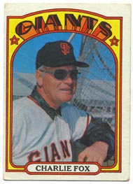 1972 Topps Baseball Cards      129     Charlie Fox MG